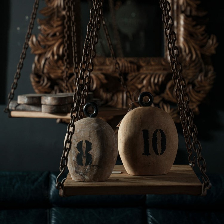 Декор гиря FO-1540A, MANGO WOOD AND IRON, Natural mango, ROOMERS FURNITURE