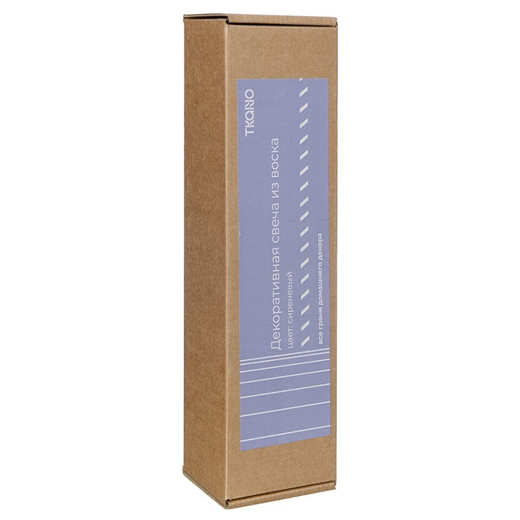 Свеча декоративная цвета лаванды из коллекции edge, 25,5см (75055)