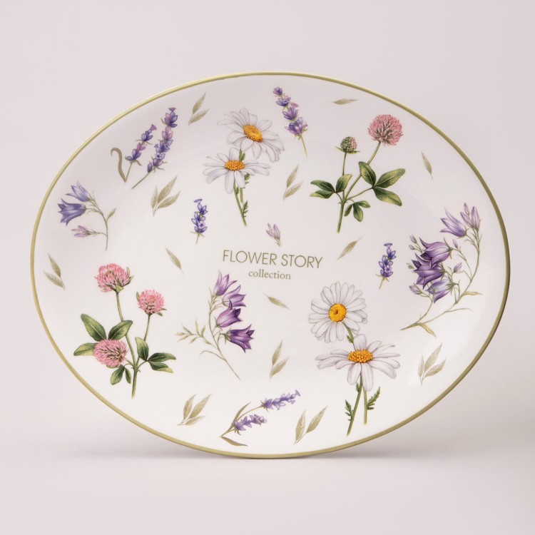 Блюдо овальное agness "flower story" 31,5*25,5*3 см Agness (358-2170) Блюдо овальное agness "flower story" 31,5*25,5*3 см Agness (358-2170)