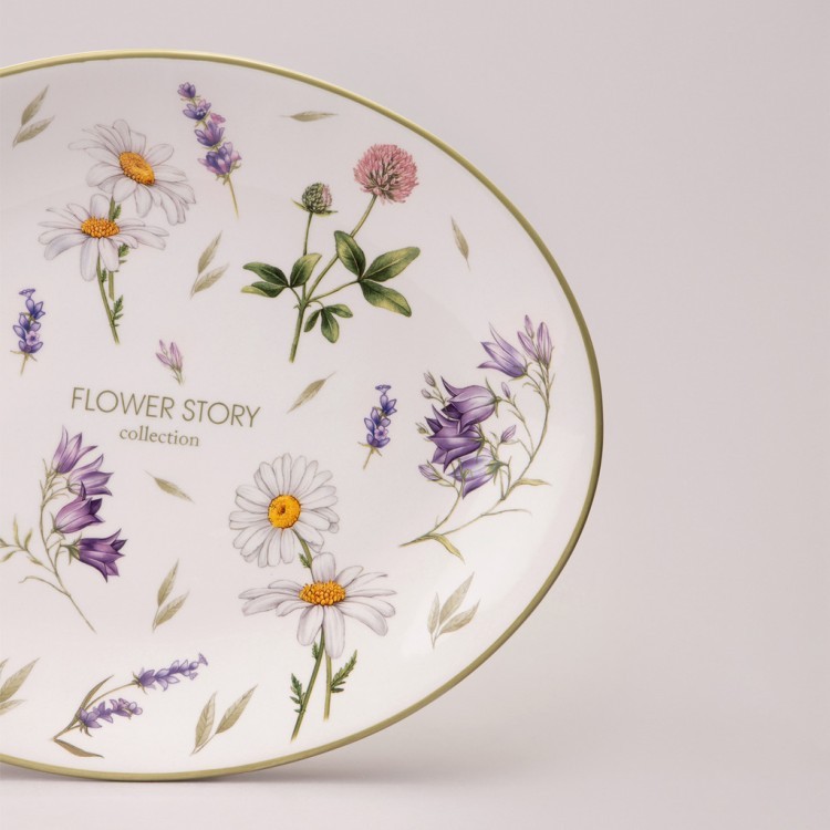Блюдо овальное agness "flower story" 31,5*25,5*3 см Agness (358-2170) Блюдо овальное agness "flower story" 31,5*25,5*3 см Agness (358-2170)