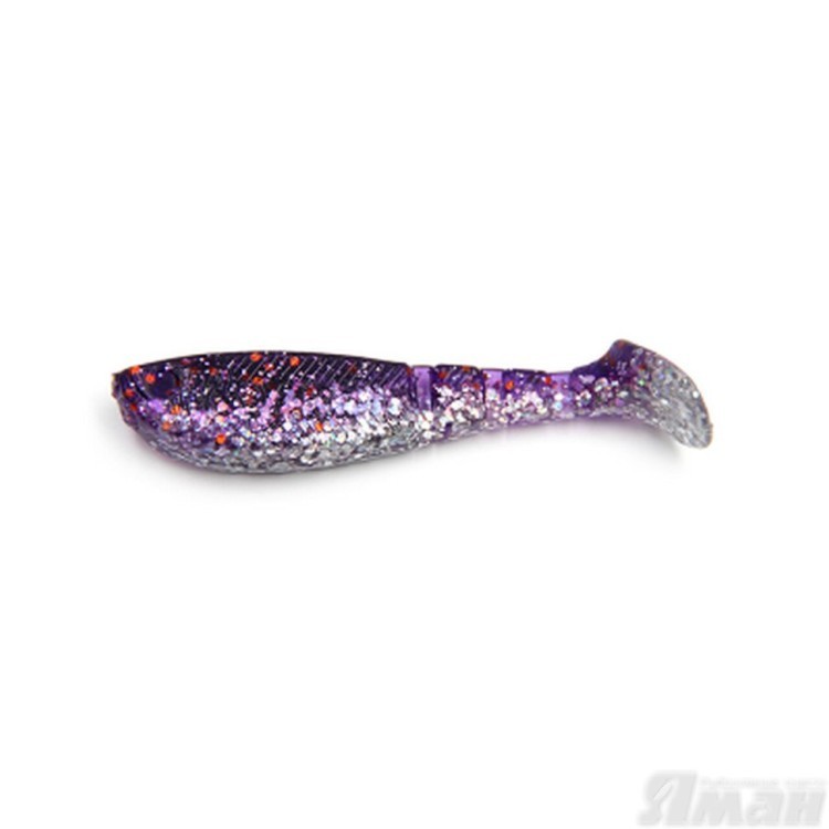 Виброхвост Yaman Light-Flake, 4", цвет 19 - Silver Violet, 4 шт Y-LF4-19 (70430)