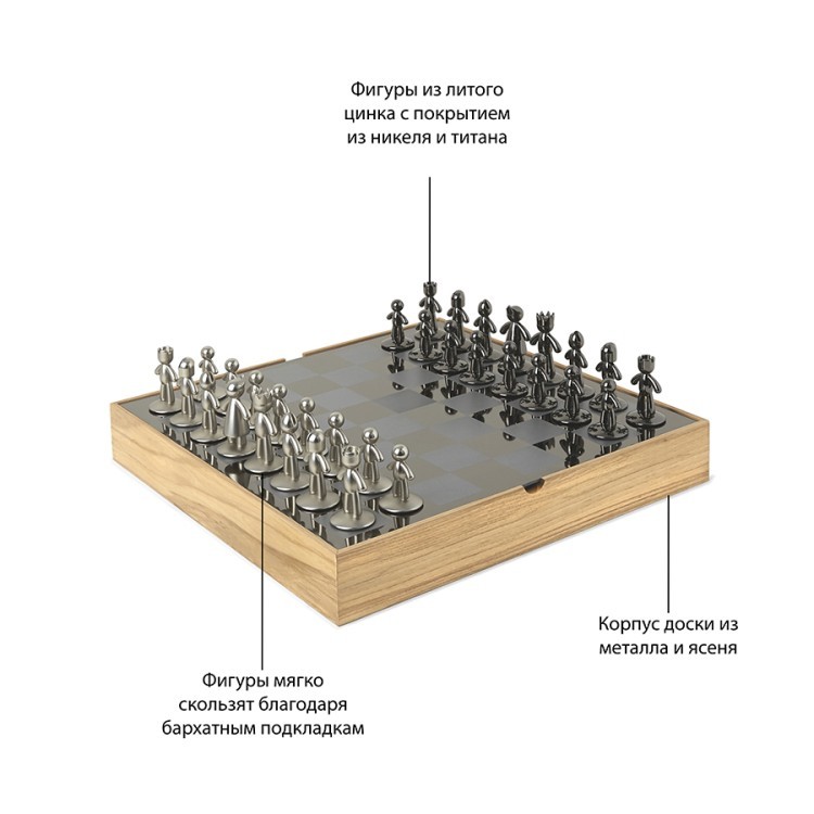 Шахматный набор buddy, натуральное дерево (56116)