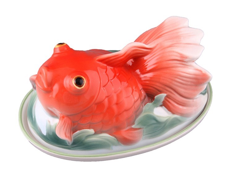 Блюдо для холодца/заливного "красная рыбка" длина=19 см. Hangzhou Jinding (58-580) 