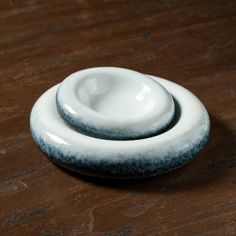Тарелка E485-O-06159/9.5, 24, керамика, Grey/white, ROOMERS TABLEWARE Тарелка E485-O-06159/9.5, 24, керамика, Grey/white, ROOMERS TABLEWARE