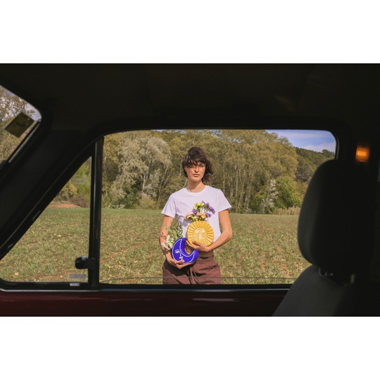 Ваза для цветов moon, 18 см, синяя (75718)