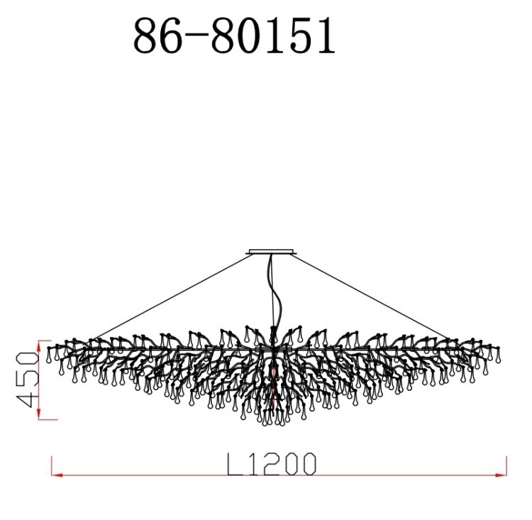 Люстра 120*60*h.36см, металл цвет золото (TT-00013330)