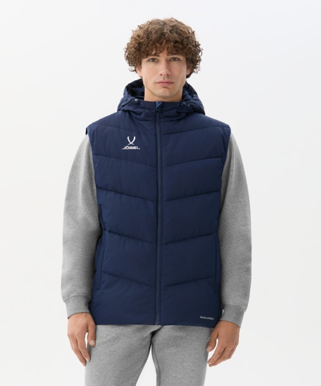 Жилет утепленный c капюшоном JOGEL ESSENTIAL PerFormPROOF Padded Hooded Vest, темно-синий (2126143)
