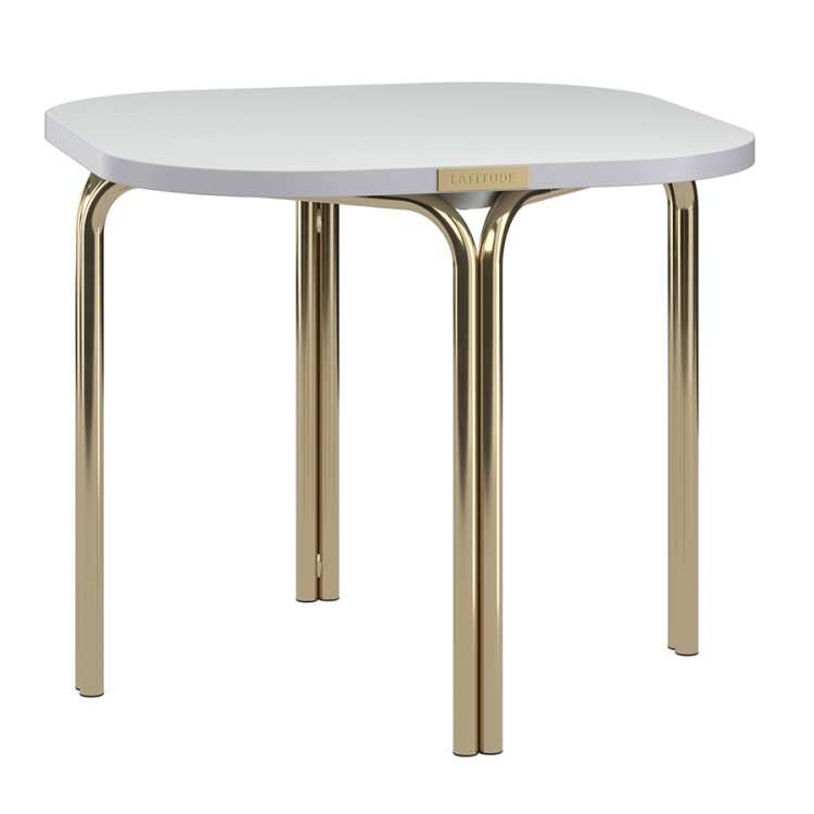 Столик кофейный ror, 50х50 см, латунь/серый (75264)