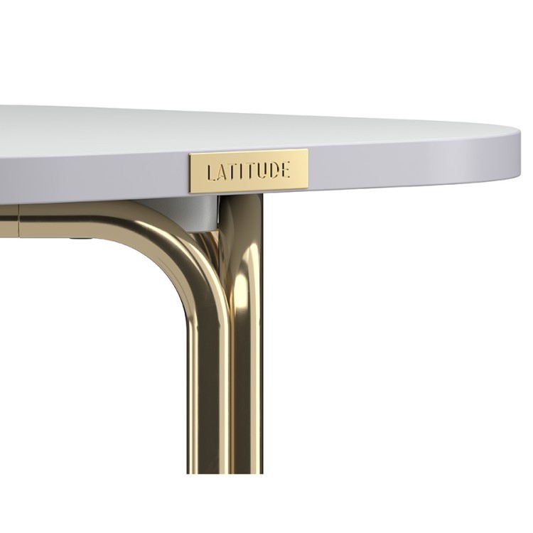 Столик кофейный ror, 50х50 см, латунь/серый (75264)