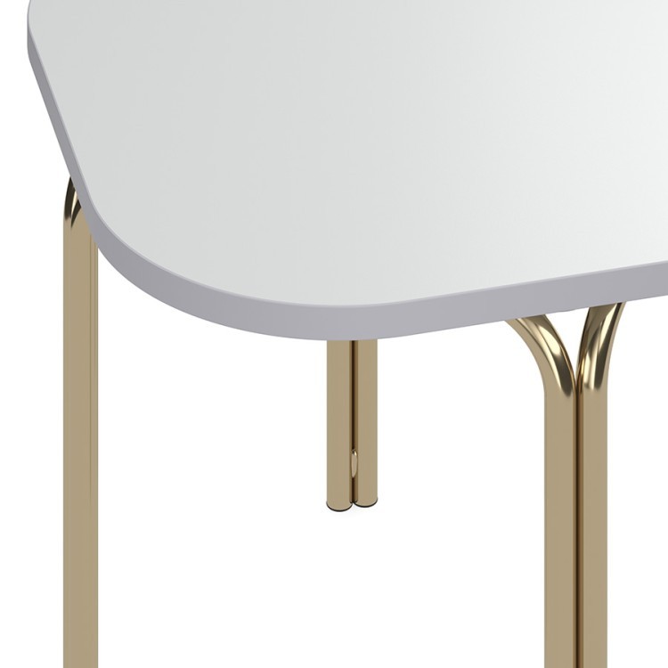 Столик кофейный ror, 50х50 см, латунь/серый (75264)