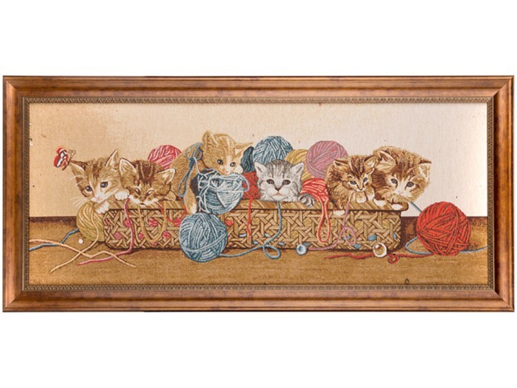 Гобеленовая картина "клубные котята" 93х43см. (404-1419-30) 