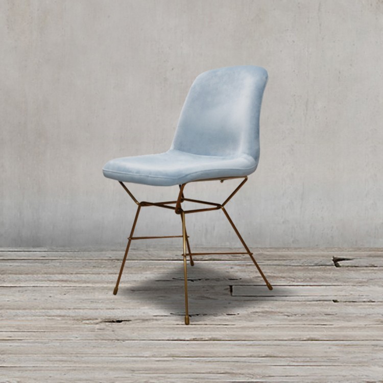 Стул SC-3288HW/blue, Каркас матовое золото, вельвет, ROOMERS FURNITURE Стул SC-3288HW/blue, Каркас матовое золото, вельвет, ROOMERS FURNITURE