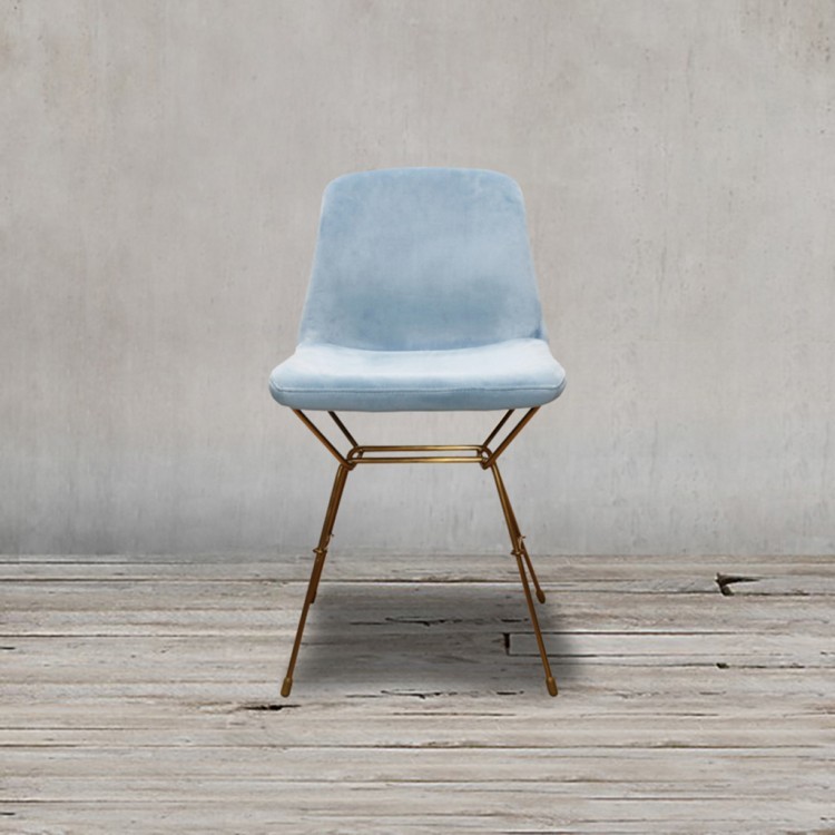 Стул SC-3288HW/blue, Каркас матовое золото, вельвет, ROOMERS FURNITURE Стул SC-3288HW/blue, Каркас матовое золото, вельвет, ROOMERS FURNITURE