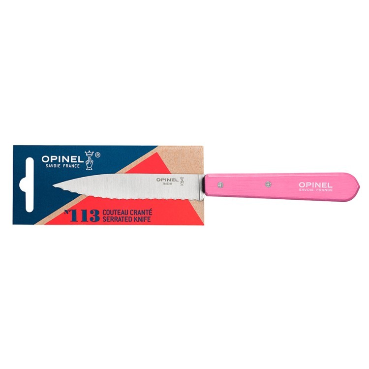 Нож les essentiels серрейтор 10 см розовый (58928)
