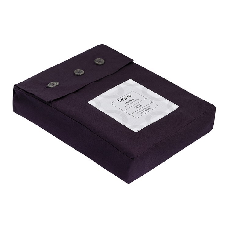 Простыня из стираного перкаля сливового цвета из коллекции essential, 240х270 см (77752) Простыня из стираного перкаля сливового цвета из коллекции essential, 240х270 см (77752)