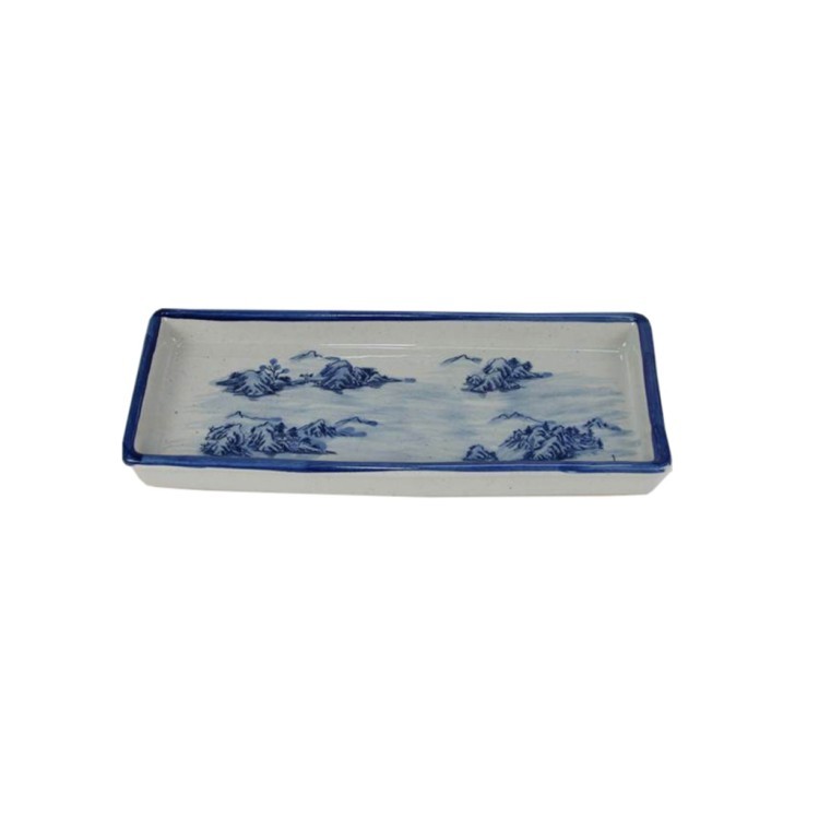 Поднос RZIQ07-C, фарфор, blue/white, ROOMERS TABLEWARE
