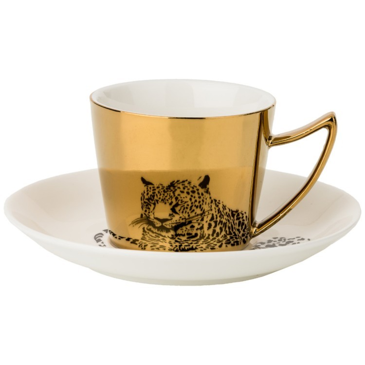 Чайный набор "leopard" на 2пер. 4пр. 220мл, золотой Lefard (91-085)