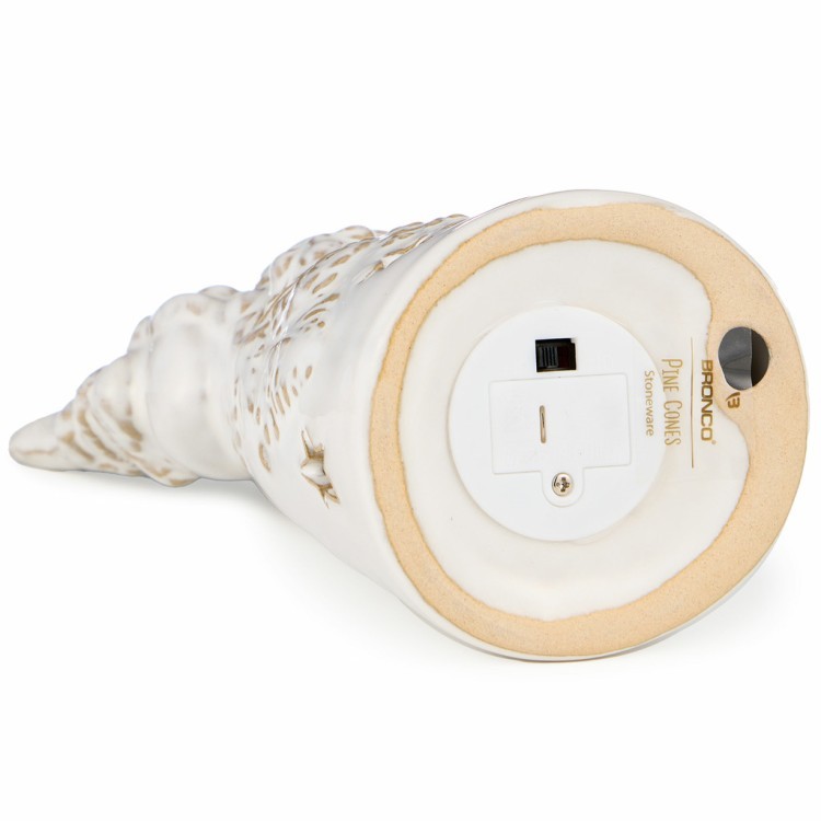 Фигурка "дед мороз" с led-подсветкой коллекция "pine cones", 8,6*7,2*17 см Bronco (230-531)