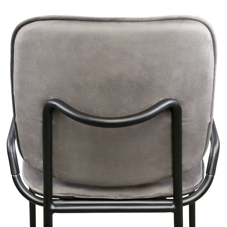 Стул ror, double frame, велюр, черный/серый (74432)