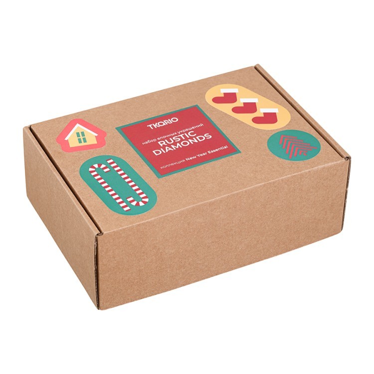 Набор елочных украшений rustic diamonds из коллекции new year essential, 3 шт. (79413)