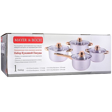 Mayer&Boch Наб/пос 8пр с/кр 1,4+1,4+2+2,9л зол/р (25756) Mayer&Boch Наб/пос 8пр с/кр 1,4+1,4+2+2,9л зол/р (25756)