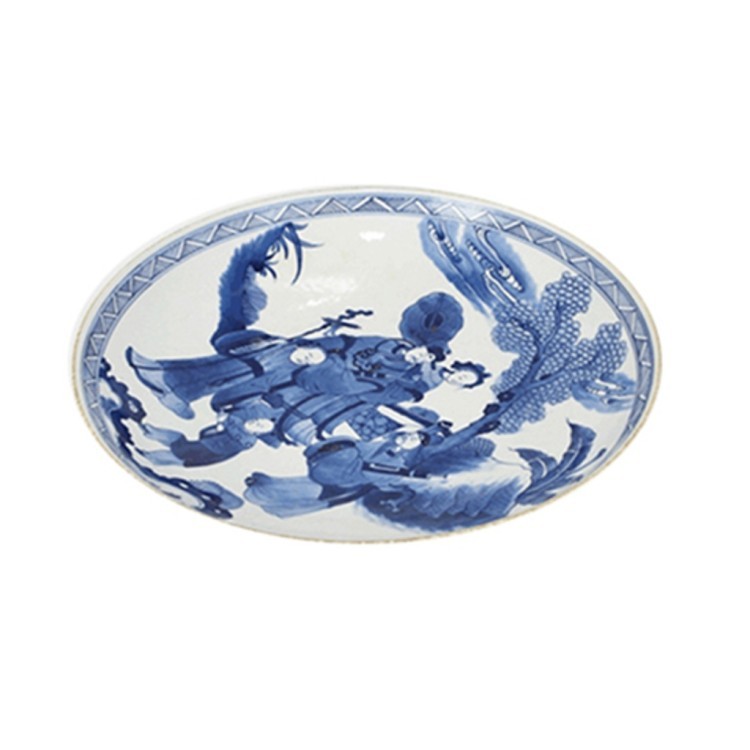 Ваза декоративная RZKS11, 40, фарфор, blue/white, ROOMERS FURNITURE