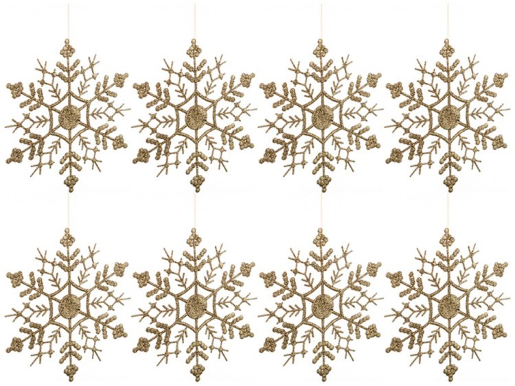 Декоративное изделие:набор снежинок из 8 шт. цвет: красный высота=16 см Lefard (858-078)