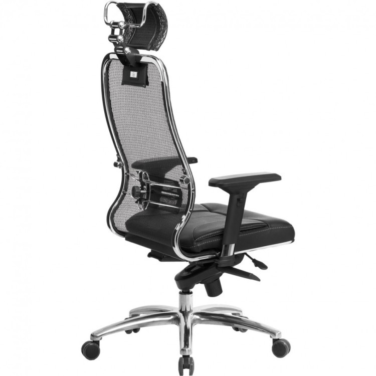 Кресло офисное Мetta "Samurai" SL-3.04 с подг. ткань-сетка/рециклированная кожа черное 531536 (1) (90045)