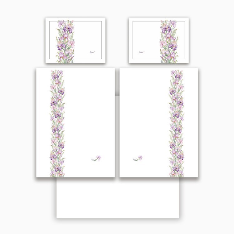 Кпб семейный "irises" белый, сатин, хлопок 100%, подод.150х210-2шт, пр.240х240-1шт, нав.50х70-2шт Lefard (989-002-15)