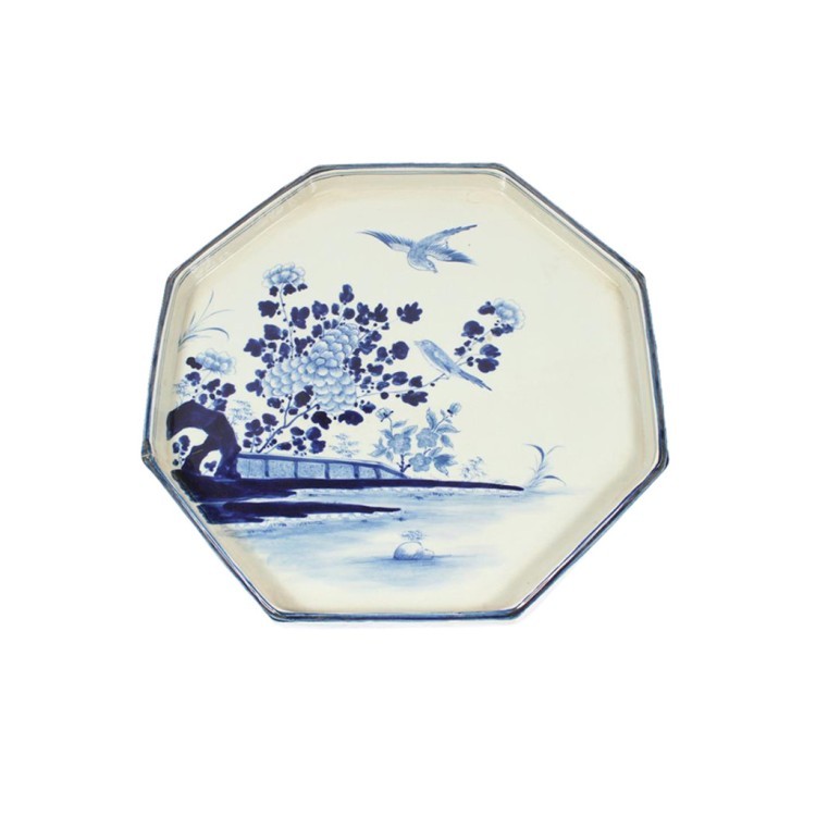 Поднос RZAJ12, фарфор, blue/white, ROOMERS TABLEWARE