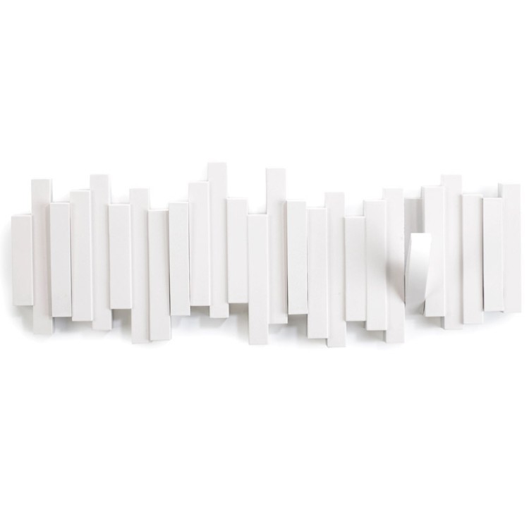 Вешалка настенная sticks, 49,3 см, белая, 5 крючков (39095)