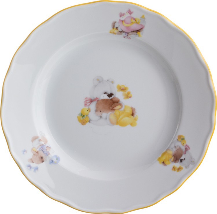 Набор посуды "игрушки":тарелка+миска диаметр=17/14 см. DUBI (606-673)