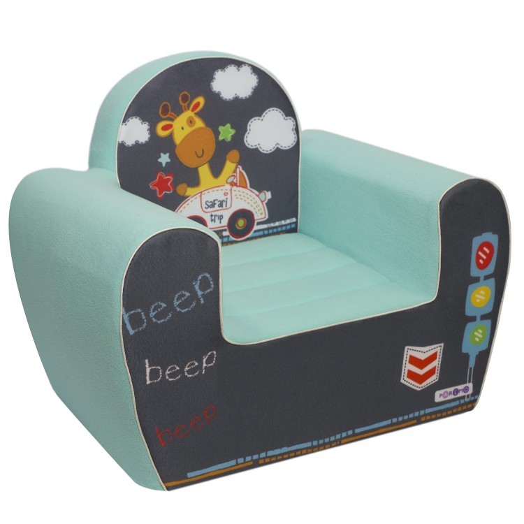 Бескаркасное (мягкое) детское кресло серии "Экшен", Путешественник, цвет Лазурь (PCR320-65)