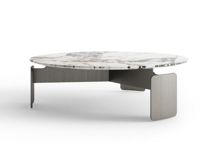 Стол журнальный, мрамор Arabescato Corchia d90*28см (TT-00013055)