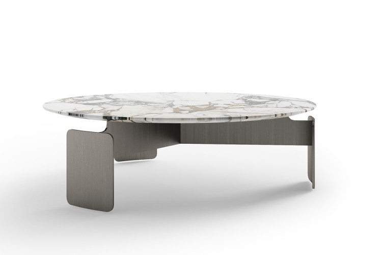 Стол журнальный, мрамор Arabescato Corchia d90*28см (TT-00013055)