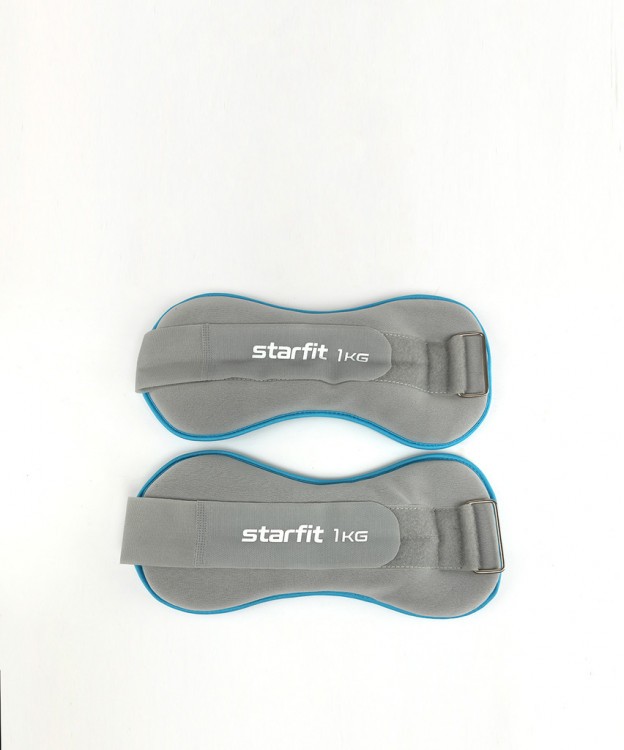 Утяжелители универсальные STARFIT WT-501, 1 кг, синий/серый (1043030)