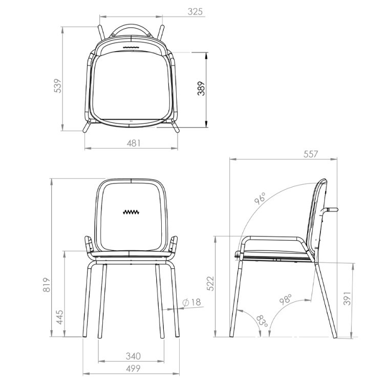Стул ror, double frame, велюр, черный /черный (74429) Стул ror, double frame, велюр, черный /черный (74429)