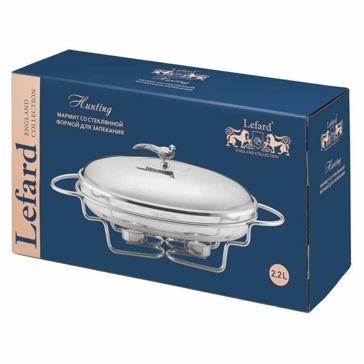 Мармит lefard серия "охота" со стеклянной формой для запекания, 2,2л Lefard (920-101)