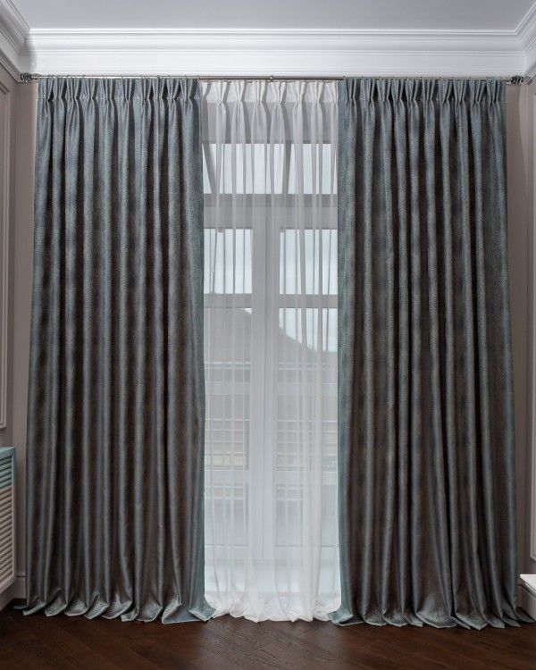 Портьера FIJI бирюзовая 275*260см (TT-00016719)