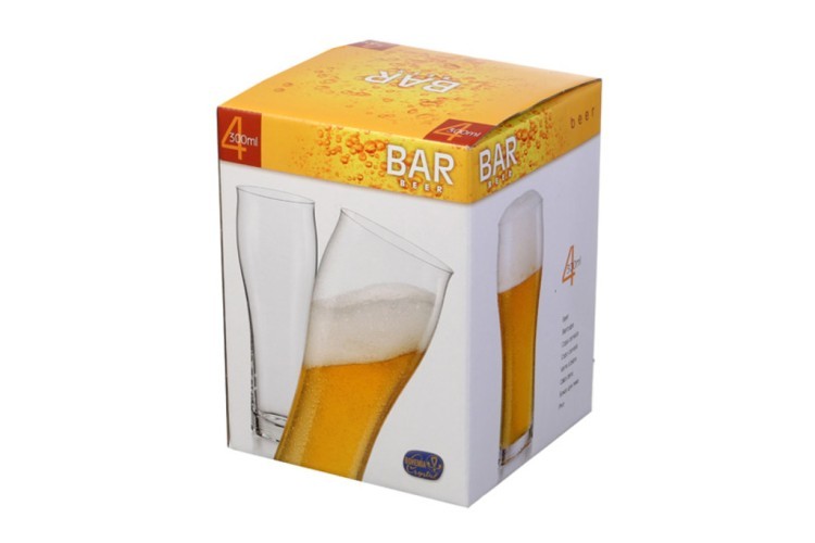 Набор бокалов для пива из 4 шт."бар" 300 мл.высота=19 см. Crystalex Cz (674-180) 