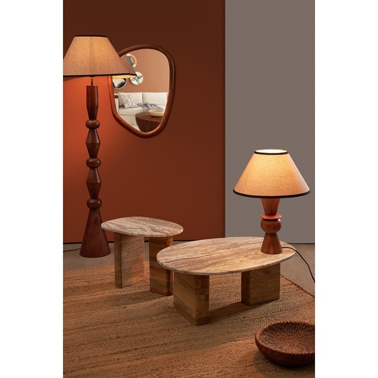 Столик приставной torhill, 38x35 см, бежевый/мрамор (78629)