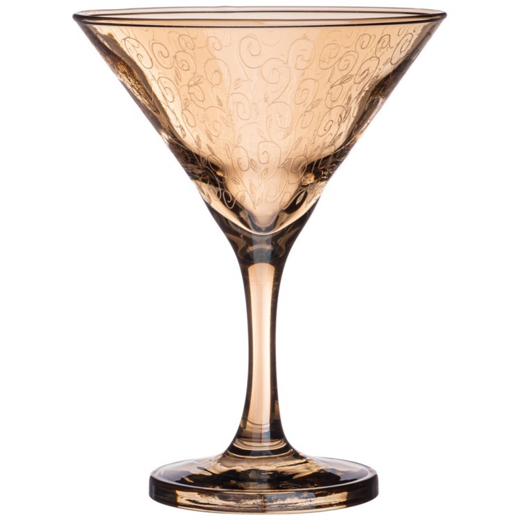Набор 6 бокалов для мартини 190 мл "медовый весенний" Акционерное Общество (194-394)