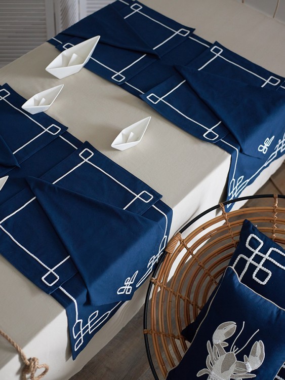 Дорожка на стол navy story из коллекции sea treasures, 45х150 см (79009) Дорожка на стол navy story из коллекции sea treasures, 45х150 см (79009)