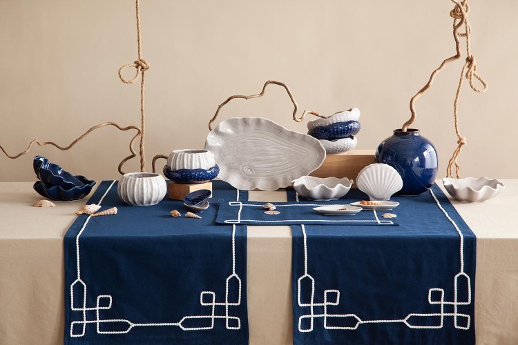 Дорожка на стол navy story из коллекции sea treasures, 45х150 см (79009)