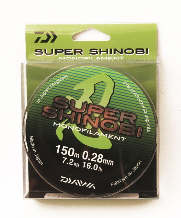 Леска Daiwa Super Shinobi 150м 0,28мм (7,2кг) светло-зеленая (62285)