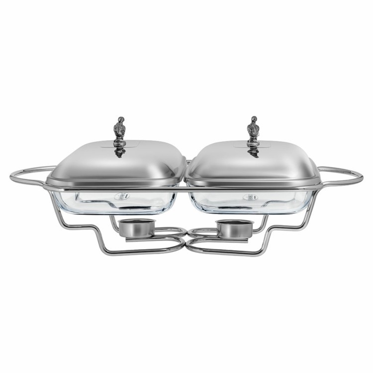 Мармит двойной lefard серия "охота" со стеклянными формами для запекания, 1,6л/1,6л Lefard (920-103)