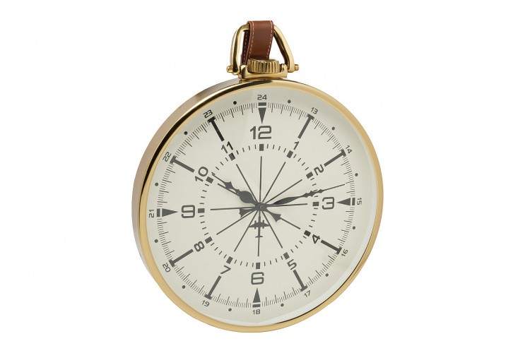 Часы настенные на подвесе  цвет золото d36, H65см (TT-00005649)