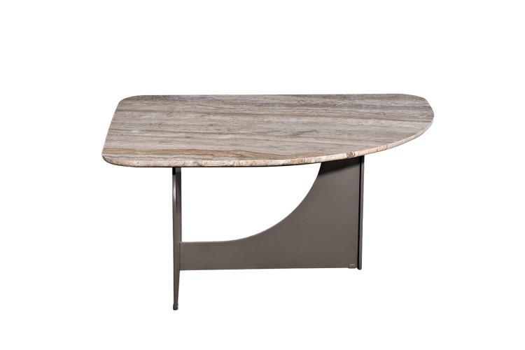 Стол журнальный Арка (Arco) травертин 85*68*40см (TT-00016015)