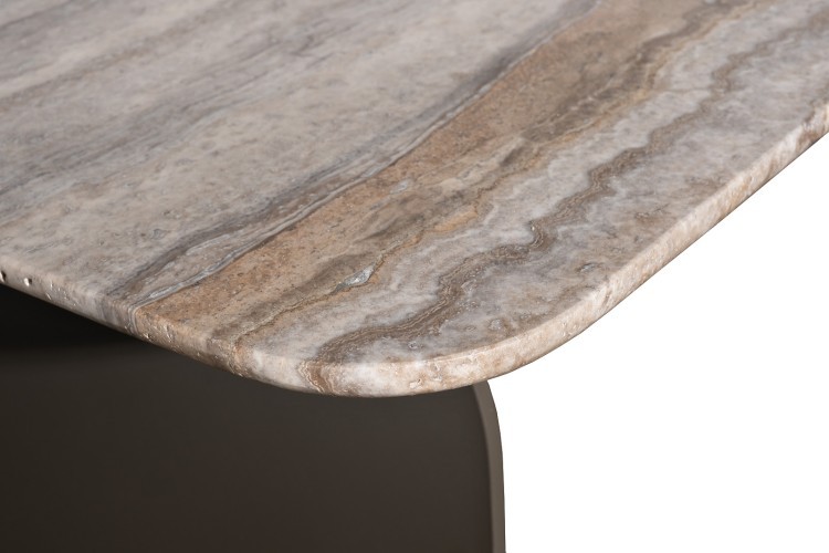 Стол журнальный Арка (Arco) травертин 85*68*40см (TT-00016015)