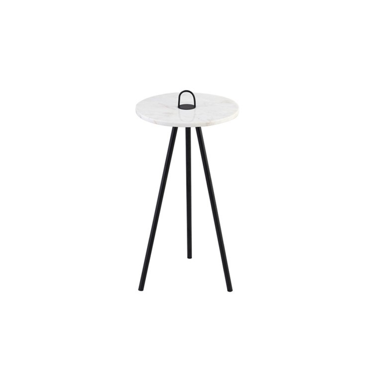Стол 26942-60, 30, мрамор,металл, Black white, ROOMERS FURNITURE